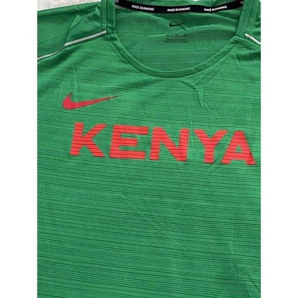 Nike Dri Fit KENYA TEAM ISSUED RUNNING Shirt Green CT0105-320 Men's XL NO TAGS - Picture 2 of 11